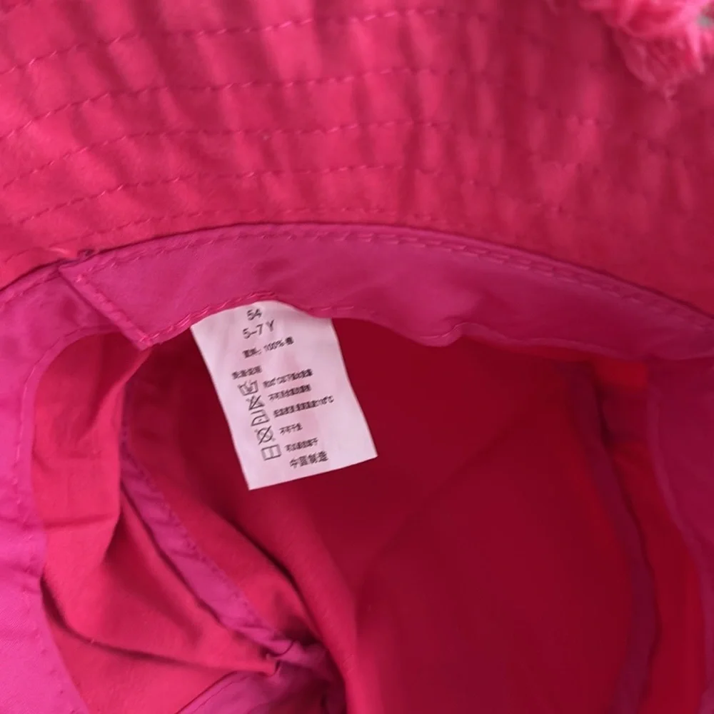 052 NWT Moon Kitty Sun Hat‎ with Raw Edge - Size: 5-7Y